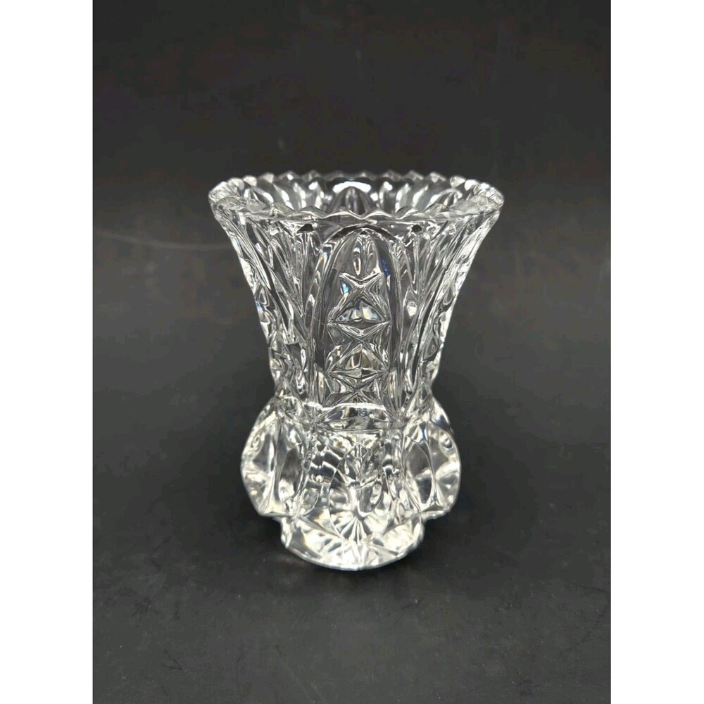 Vintage Kristal Zajecar 24% Lead Crystal Clear Bud Vase Yugoslavia.